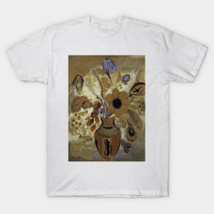 Etruscan Vase with Flowers by Odilon Redon T-Shirt